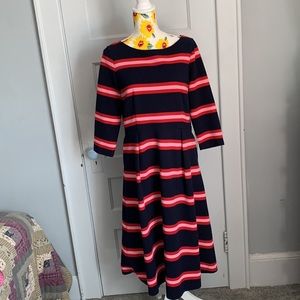 Boden dress size 12 navy, pink, and red.  In excellent gently used condition.